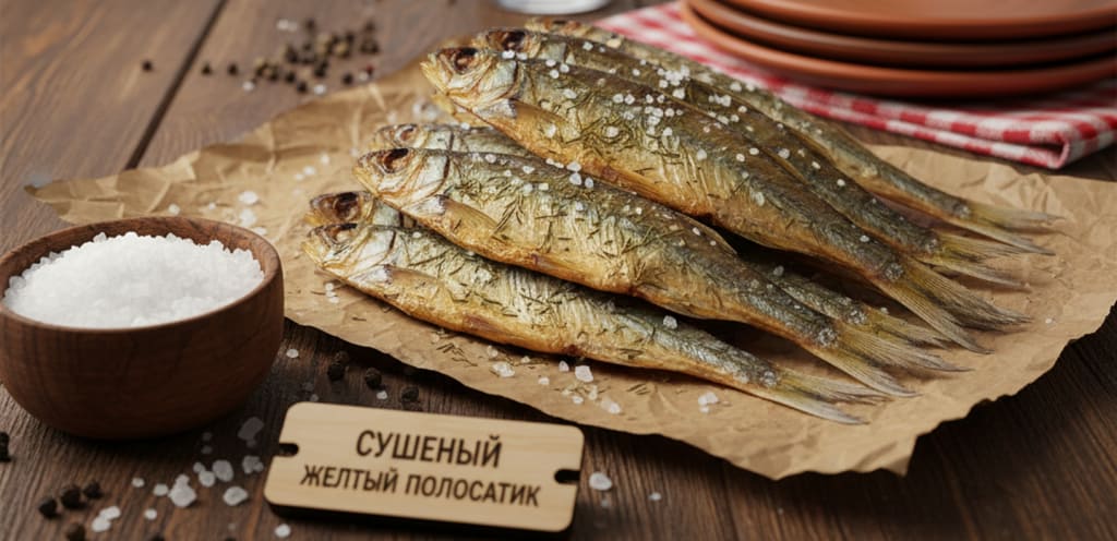 Сушеный желтый полосатик - самая лучшая закуска к пиву Сушеный желтый полосатик - самая лучшая закуска к пиву