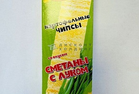 Чипсы картофельные Мультичипс со вкусом сметаны с луком 100 гр  
