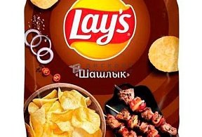 Чипсы Лейс  140 гр шашлык/бекон