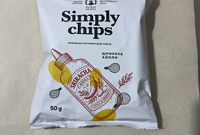 Крафтовые чипсы Simply chips шрирача с айоли 50 гр    